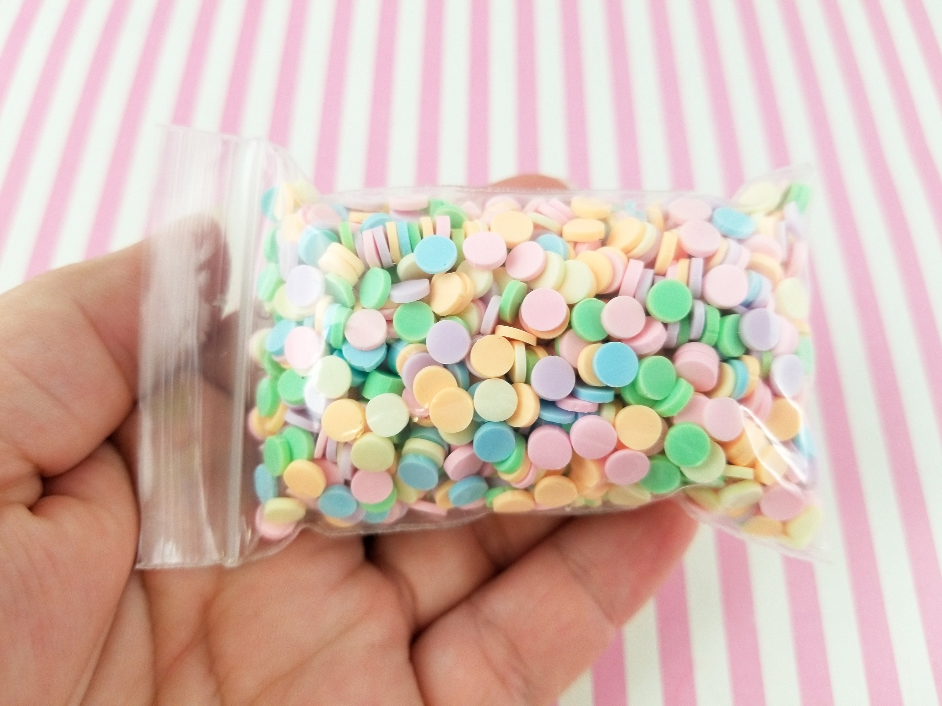 Colorful Polymer Clay Sprinkles | Fake Rainbow Toppings | Faux Round Dot  Confetti Sprinkles | Kawaii Cupcake Jewelry Making (Assorted Mix / 5 grams)