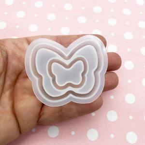 Double Wall Butterfly Shaker Uv Mold for Cabochons, 1 Part Silicone Mould for Clay, Resin Etc, Q36