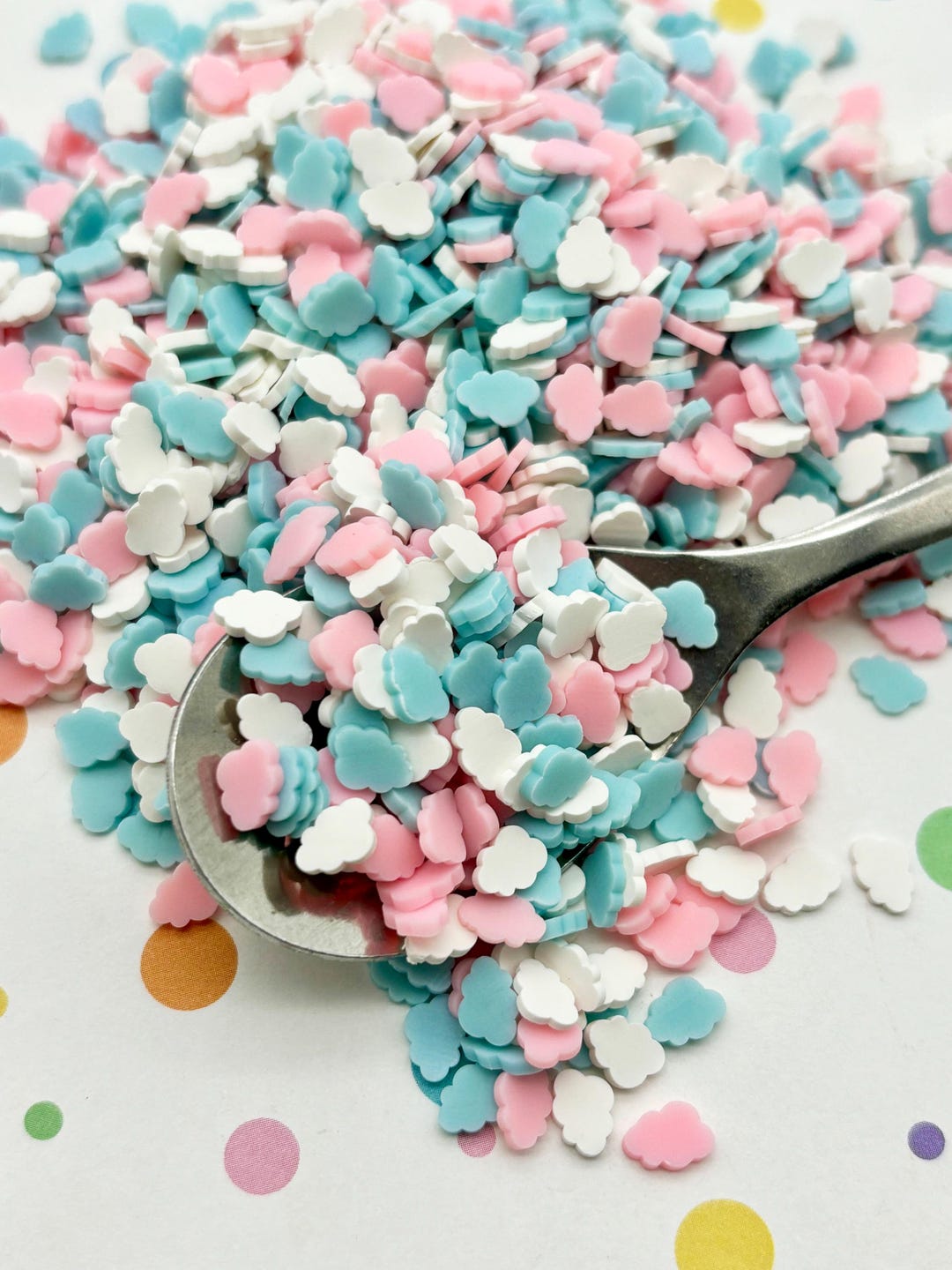 Sprinkle Cloud Cotton Candy Cloud Polymer Clay Sprinkles, NON EDIBLE Fimo Fake ...