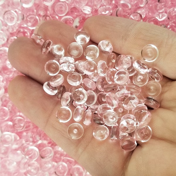 100 g (3 1/2 onces) de perles de barbotine roses pour slime croquante et créations artisanales