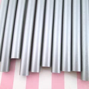 10 Piece Silver Metallic Hot Glue Sticks for Kawaii and Decoden, Wax Seals, Etc. (mini size)
