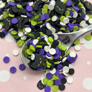 Böse Hexe Halloween Streuteile aus Polymer Clay, gruselige Fimo Fake Streusel, Dekoden Streuobst Konfetti V142