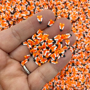 Piccole granelli di argilla polimerica a forma di volpe, granelli di animali, granelli finti in fimo, fornitura di slime da tavolo P13