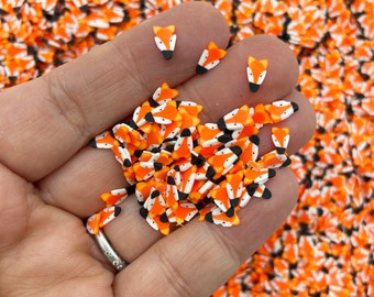 Pequenos enfeites de argila polimérica em formato de raposa, enfeites de animais, enfeites falsos de Fimo, suprimentos para slime para mesa P13