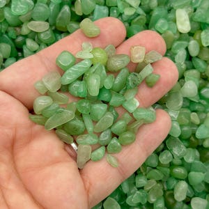 100g Green Aventurine Natural Gemstone Chunk Chips, Gem Stone Nuggets, Multisize No Hole Polished Tumbled Rocks C74