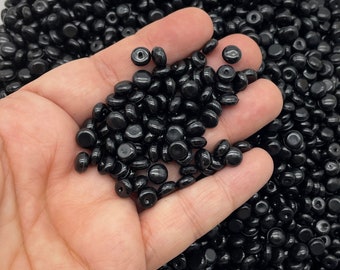 100G Opaque Black Fishbowl Slushie Beads for Crunchy Slime and Crafting