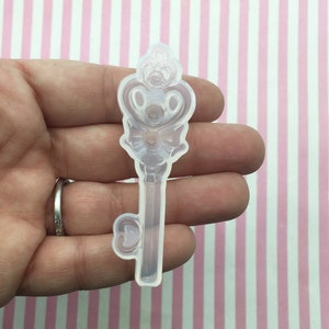 Silicone Princess Crown Key Wand Pendant Mold, UV Mould for Cabs, Clay, Resin, Soap, Etc Q162B