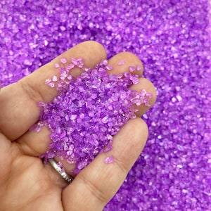 30g bag Coarse Purple Iridescent Glass Fake Bake Sugar or Salt Sprinkles
