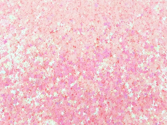 Pink Iridescent Shift Star Glitter, Light Pink Glitter, Pick Your Amount,  T187 