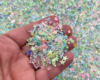 50g Sea Glass Ice Cube Sprinkle Glitter Non Edible Shaker Mix