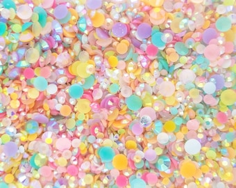 UNICORN VOMIT Resin Rhinestone Mix, Resin Rhinestones, Faux Rhinestones, Sprinkle Mix, Decoden K139