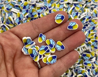 Larger Glow In the Dark Firefly Bug Fake Polymer Clay Slice Sprinkles, Glow Bug Art Slices, Non Edible Sprinkles, G235
