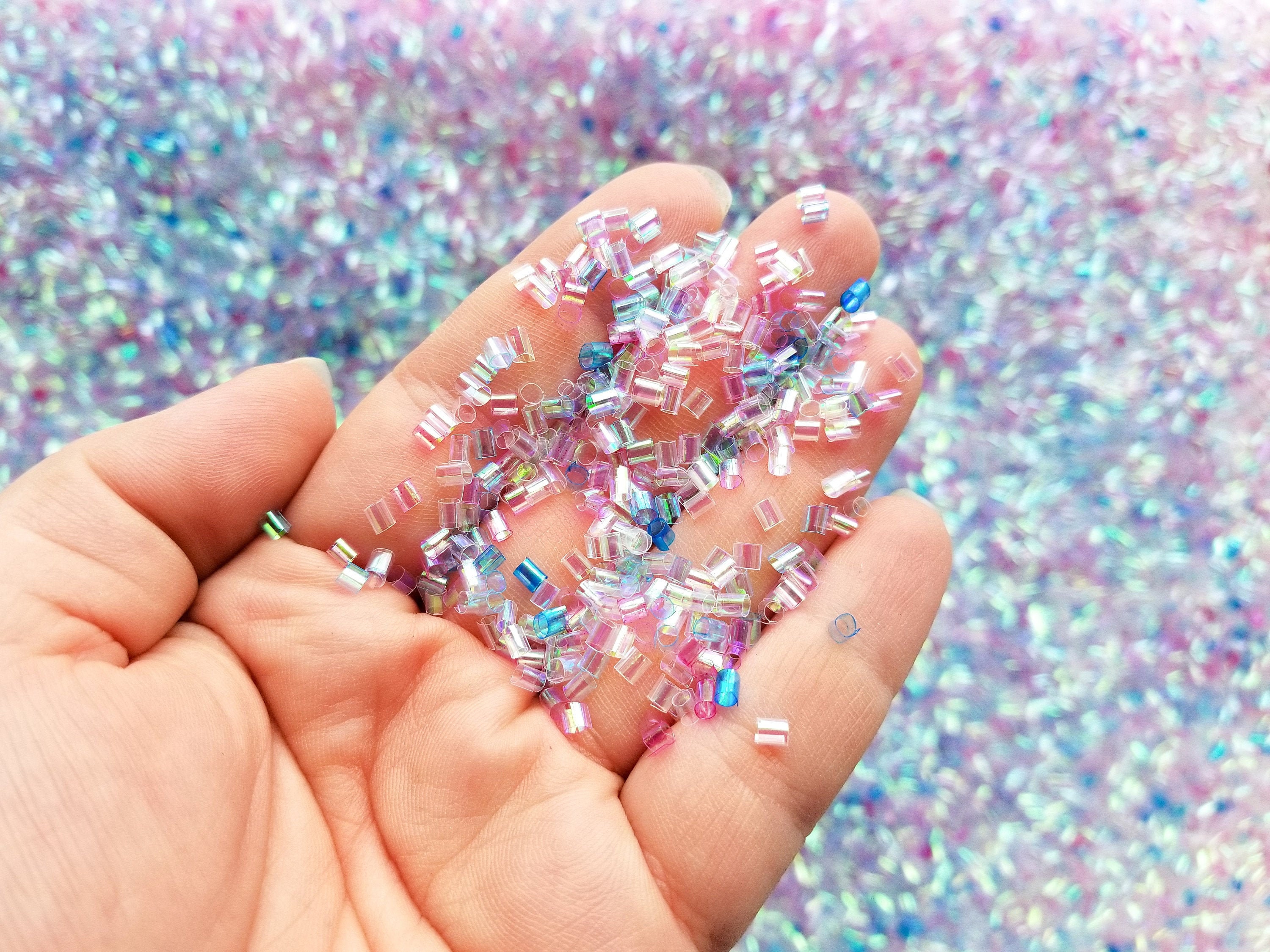 Pink Iridescent Crispy Bingsu Beads ST153-3