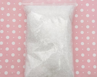 100g of Crunchy Fake Plastic Snow for Slime Christmas decorations etc.
