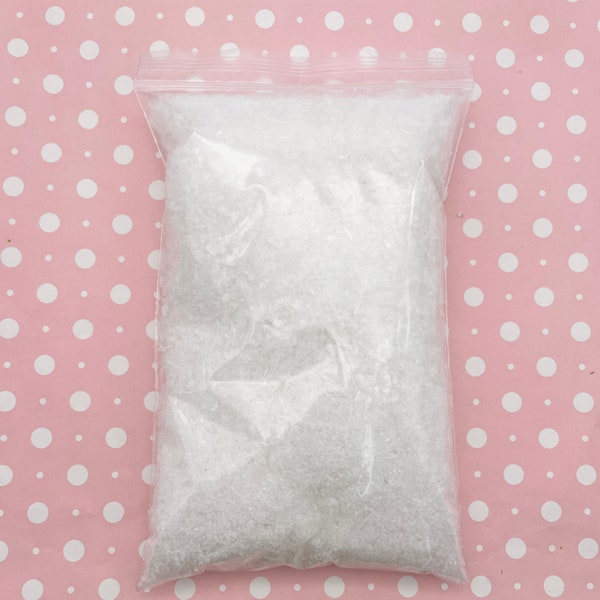 100g of Crunchy Fake Plastic Snow for Slime Christmas decorations etc.