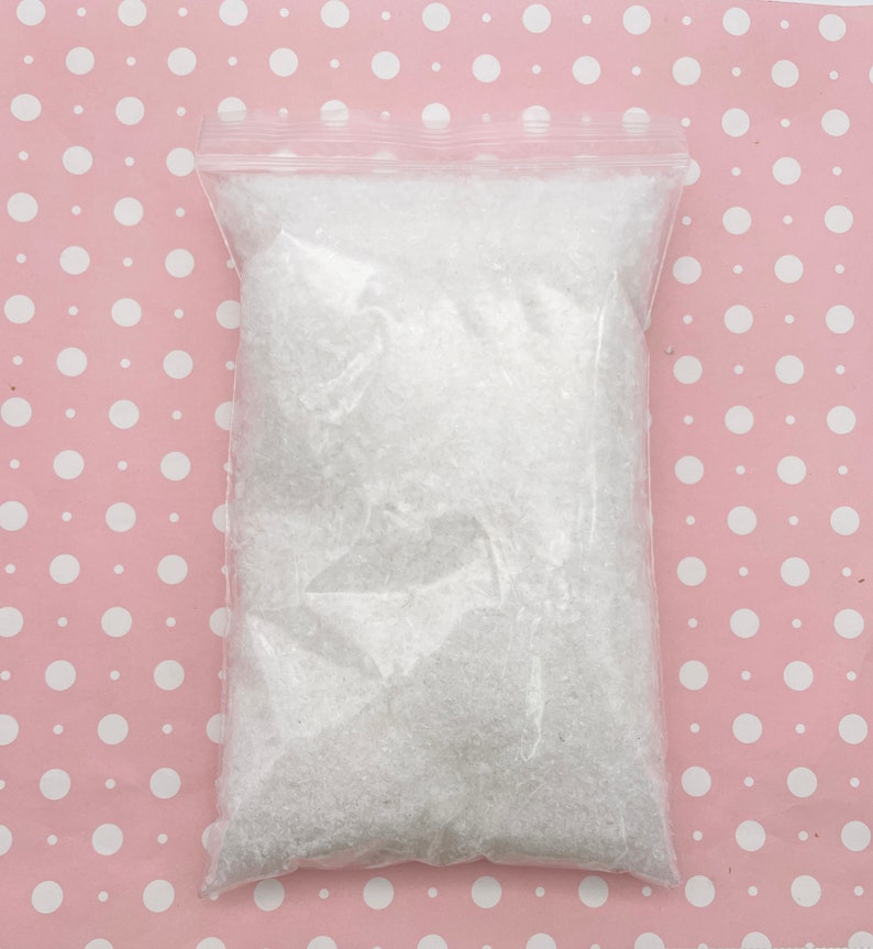 100g of Crunchy Fake Plastic Snow for Slime Christmas decorations etc. image 1