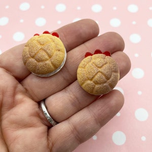 6 Cabujones de resina con parte trasera plana para pan dulce mexicano, conchas de masa madre, cabuchones de plástico acrílico con parte trasera plana 165b