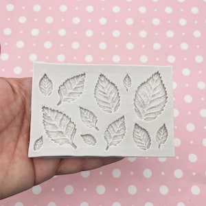 11 Cavity Leaf Molds for Resin Cabochons, Silicone Leaves Mould, Q28A