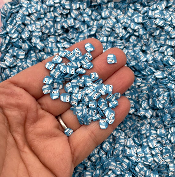 5mm Milk Carton NON EDIBLE Polymer Clay Sprinkles, Nail Slices, Fake Bake Tumbler Shaker Fill, Fimo Table Scatter Slime Supplies  M79