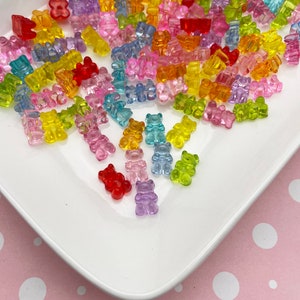 10/20/50/100pcs Gummy Bear BEADS , Kawaii Craft Supplies