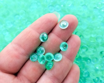 100 gram (3 1/2 ounces) Seafoam Green Fishbowl Slushie Beads for Crunchy Slime and Crafting