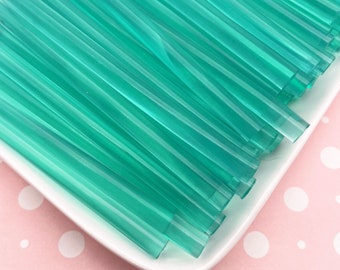 10 bâtons de colle transparents rose vif à la gelée bleu aqua, série de fruits pour sauce déco drippy, déco de téléphone portable, etc. (taille mini)