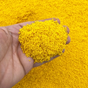 25 Grams Golden Yellow Cake Crumbs, Diorama Model Fake Foliage Tree Powder, Fake Dessert Sprinkles for Slime, Fake Bake Non Edible Crumbs