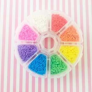 1 Wheel Rainbow Themed Polymer Sprinkle Mix-in Sets with 8 compartments