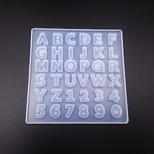 UV Resin Silicone Alphabet and Numbers Mold, 26 Letters and 10 numbers Mould Q20