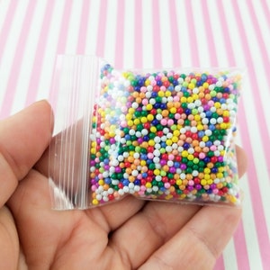 NON EDIBLE Faux Rainbow Glass Nonpareil Sprinkles, 2mm Pick Your Amount, Decoden Rainbow Funfetti Jimmies, Faux Caviar Beads, G49 image 5