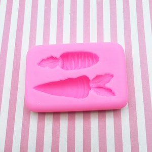 2 Size Carrot Mold for Cabochons Charms Pendants, For Clay, Resin, Soap Etc Mould, Q109B