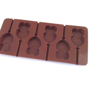 Silicone Heart Lollipop Mold, Cute Candy Tray