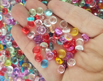 100グラム（3 1/2オンス）マルチカラーフィッシュボウルスラッシュビーズ（カリカリスライムやクラフト用）