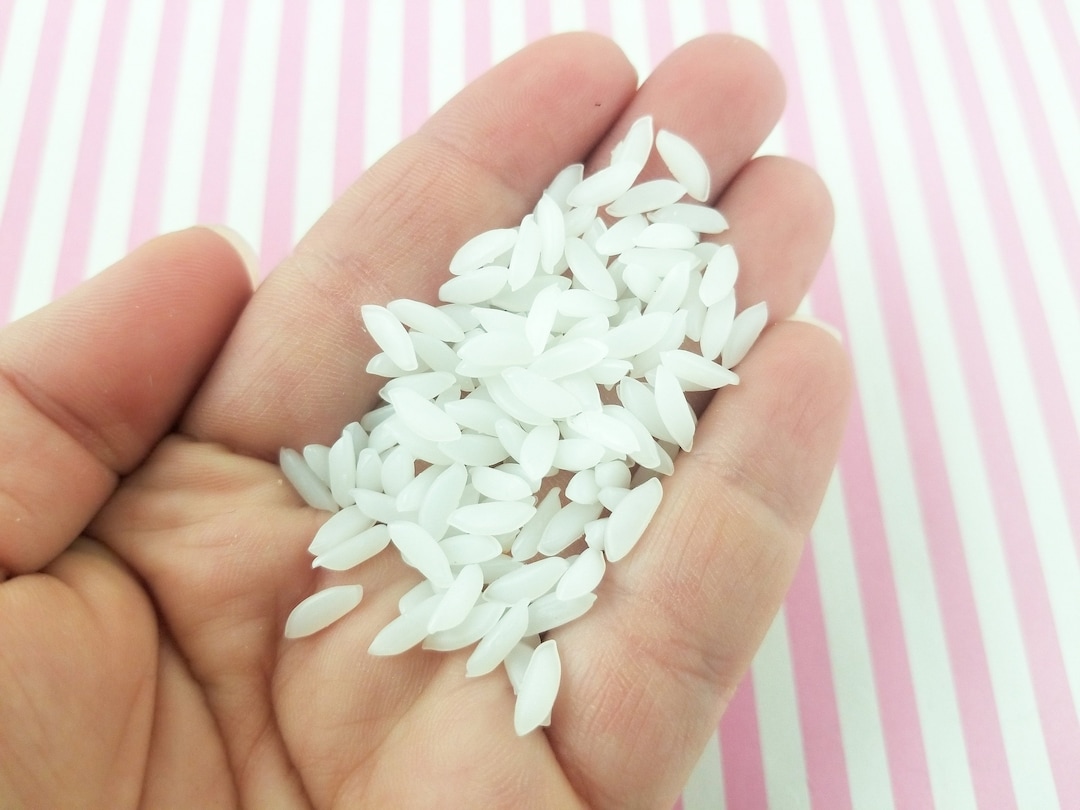 FAUX RICE, Fake Rice, Rice Addon for Decoden Crafts and Slime, Fake