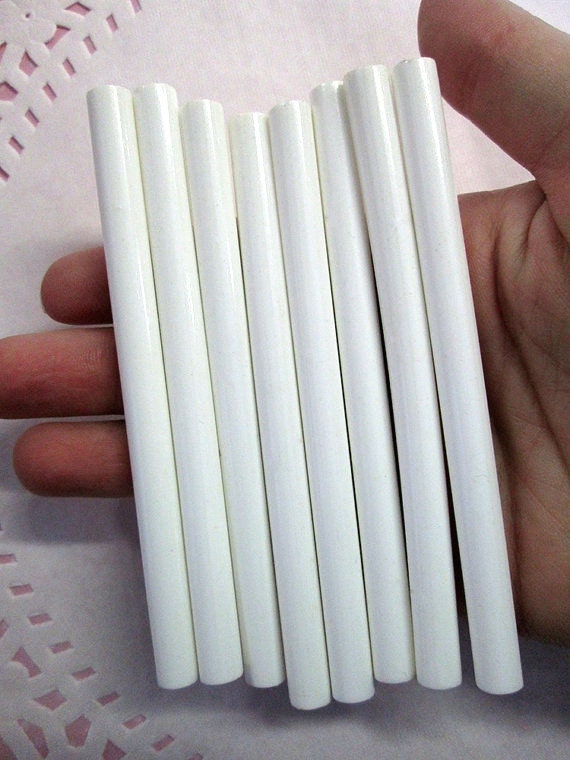 10 white glue sticks for crafts and scrapbooking and making drippy vanilla deco sauce (mini size)