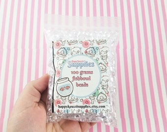 100 gram (3 1/2 ounces) Multicolor Fishbowl Slushie Beads for Crunchy –  Happy Kawaii Supplies