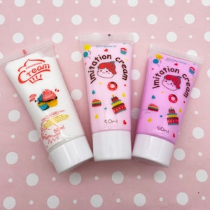 Desash Decoden Whipped Cream Glue with 1 Screw On Frosting Tip, for Cell Phone Decoration, 50g