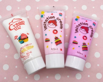 Desash Decoden Whipped Cream Glue with 1 Screw On Frosting Tip, for Cell Phone Decoration, 50g