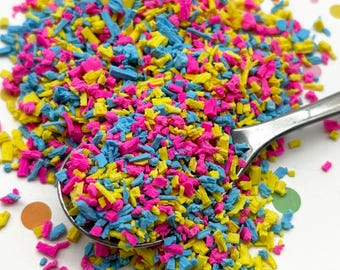 Cereal Dust Popping Candy Crumble, Fake Fruity Polymer Clay Candy Multicolor Fake Bake Fimo Sprinkles, Colorful Rainbow Chocolate Flakes M27