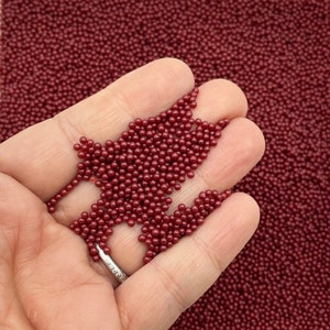Vino rosso scuro NON commestibile, spruzzate di vetro senza pari, 2 mm Scegli la quantità, Decoden Funfetti Jimmies, perline di caviale finte rotonde, G28