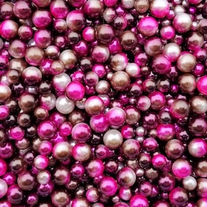 Round Resin MERMAID CAVIAR PEARLS, Ombre Cranberry Purple, Multisize Faux Nonpareil Acrylic Plastic dragees, Opaque Caviar No Hole Beads K13