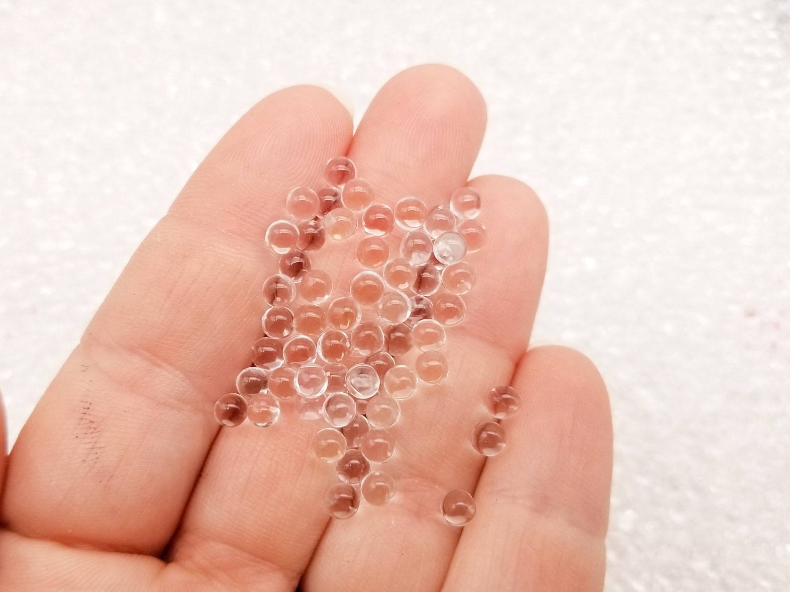 Translucent Pearls Clear 4mm Translucent Pearls, Popping Boba Resin Gumball Pearls, Faux ...