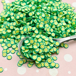 Key Limes, Polymer Clay Limes Fruit Slices, Nail Art Slices, Faux Fruit, Miniature Fruit, R38