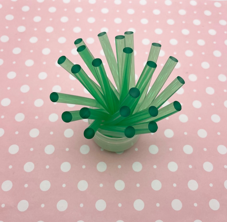 10 barras de pegamento transparentes de gelatina verde, pegamento de la serie Frutas para salsas decorativas con efecto goteo, decoración de teléfonos móviles, etc. (tamaño mini) imagen 5