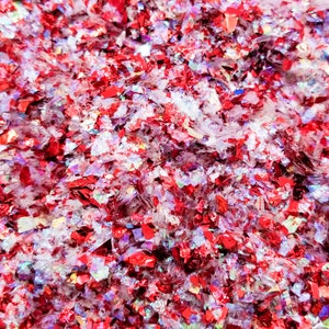 10 ou 50 grammes de sucre de canne de Noël en cellophane de Noël résistant aux solvants irisé, gros paillettes, saupoudrer de slime, éclats de confettis CEL 10