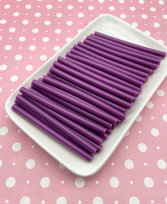 10 Violet Purple Glue Sticks for Drippy Deco Sauce, Cell Phone Deco Etc,  mini Size 