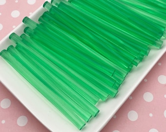 10 Green Jelly Transparent Glue Sticks, Fruit Series Glue for drippy deco sauce, cell phone deco etc (mini size)