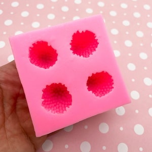 Molde de silicona para cabujón de fruta de fresa realista de tamaño real de 4 cavidades, moldes de silicona para alimentos horneados falsos de caramelo