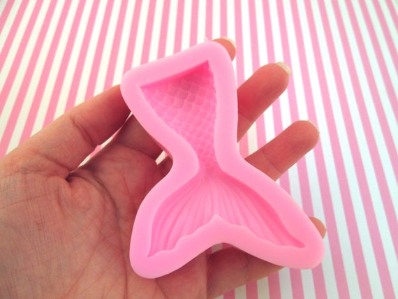 Mermaid or Fish Tail Cabochon Charm Pendant Mold, Diy Kids Mould for Chocolate, Candy, Clay, Resin Etc,