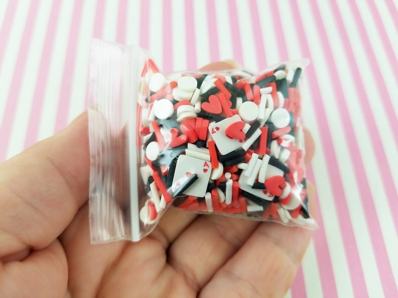 QUEEN OF HEARTS Mix Alice in Wonderland Fake Sprinkle Mix | Etsy